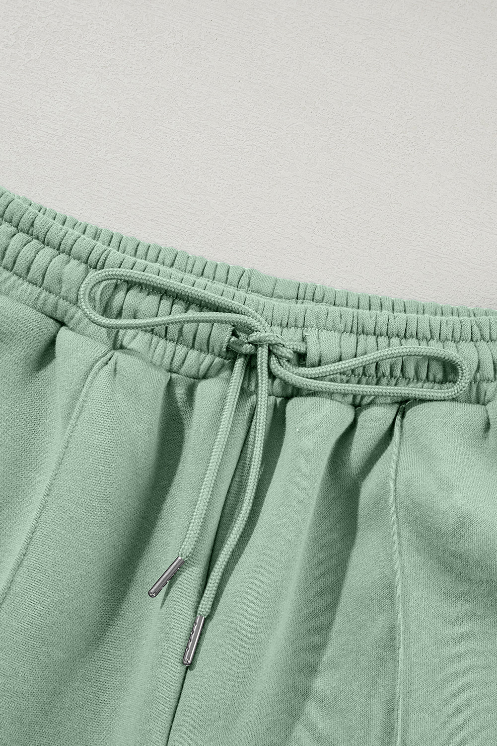 Solid Zip-Up Jacket and Drawstring Pants Set