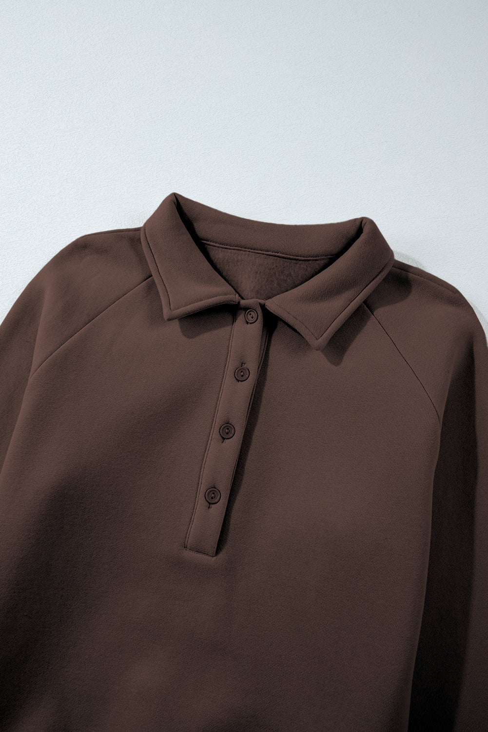 Solid Collared Sweatshirt and Pants Set