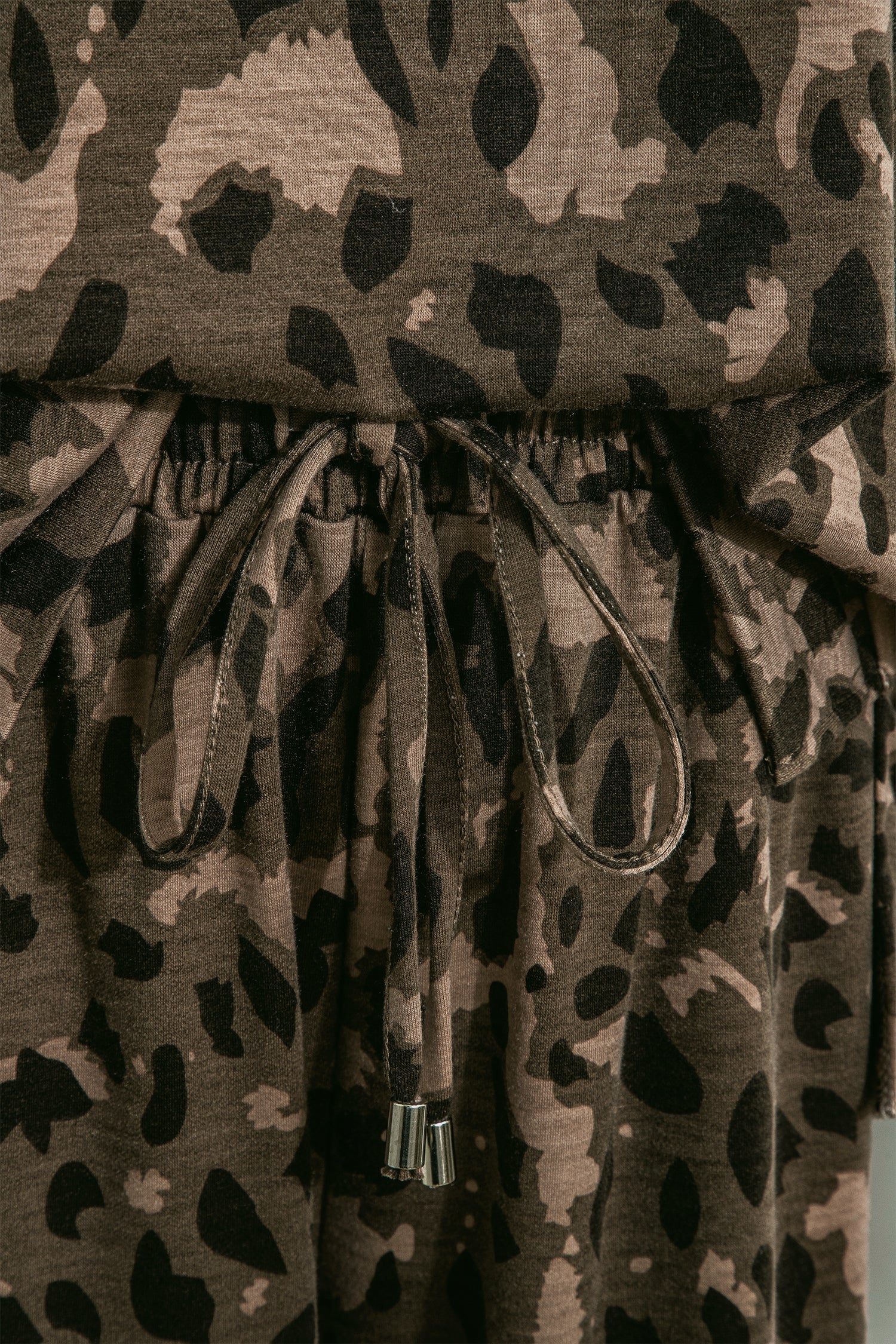 Leopard Patchwork Pullover and Drawstring Pant Set