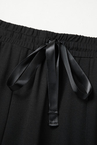 Wide Leg Black Lace Pants