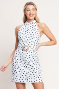 FRENCH DOT AFFAIR WOVEN MINI DRESS