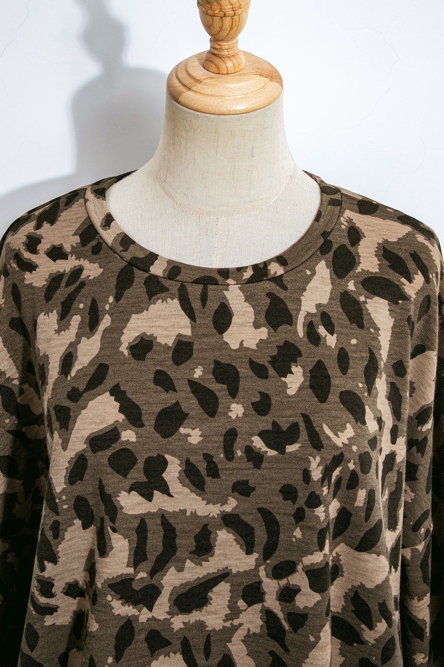 Leopard Patchwork Pullover and Drawstring Pant Set